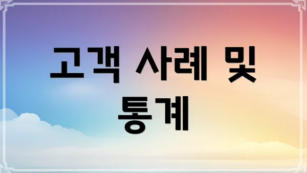 고객 사례 및 통계