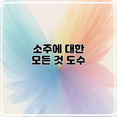 소주에 대한 모든 것: 도수